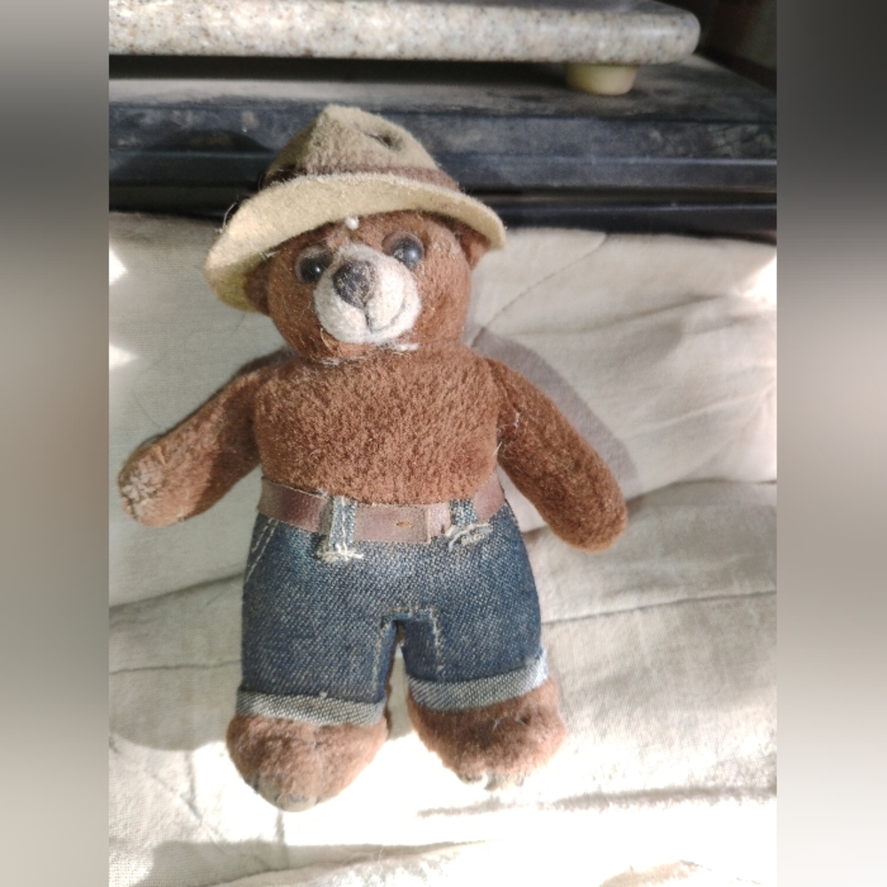 Vintage Kids Preferred 5 Inch Smokey The Bear Plush Stuffed Animal